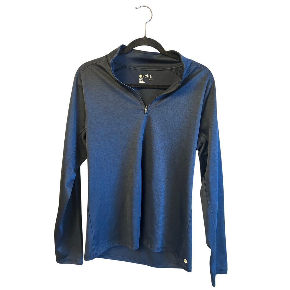 Zella Men's Moisture Wicking Quarter Zip Size medium Navy